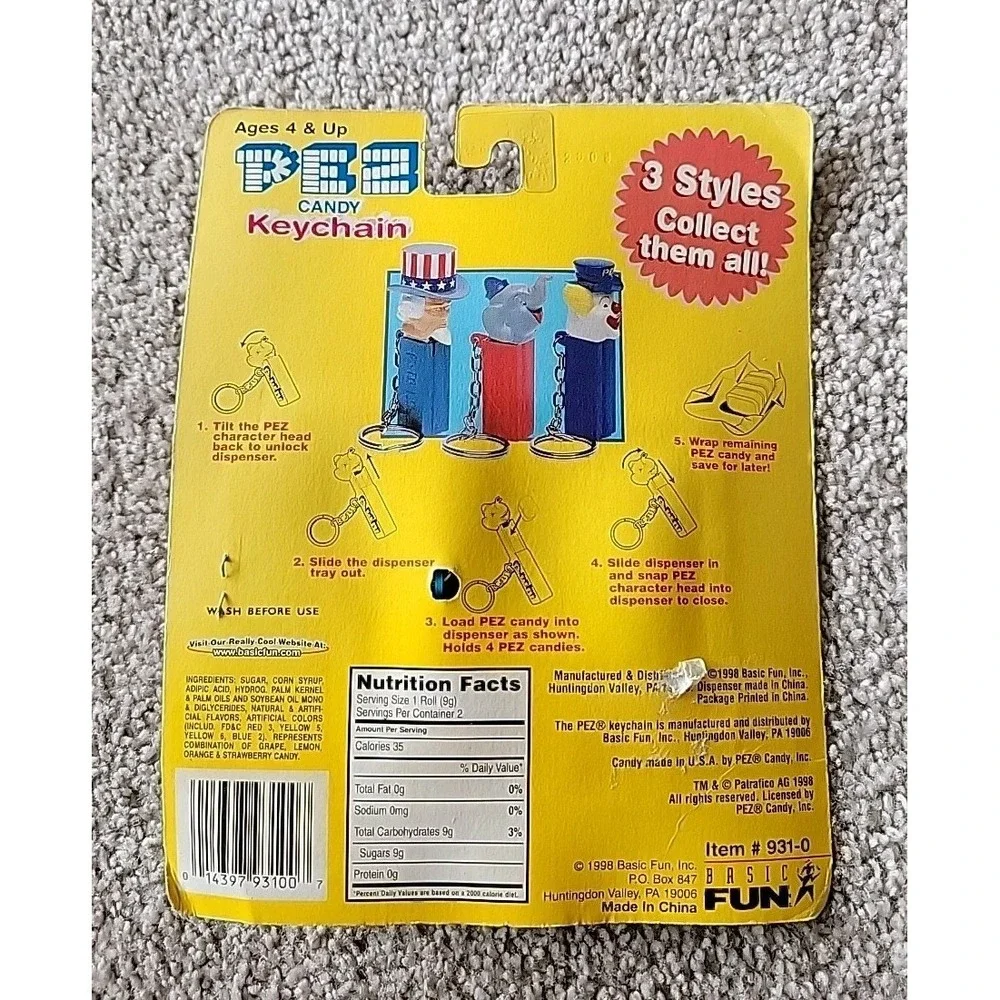 PEZ‎ KEYCHAIN DISPENSER PETER PEZ CLOWN New In PACKAGE